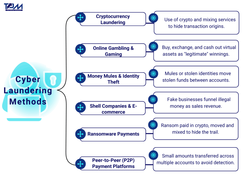 cyber laundering methods in AML